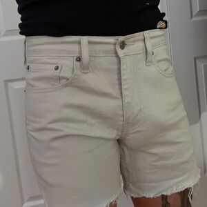 Levi's men’s Cream Shorts cut offs
